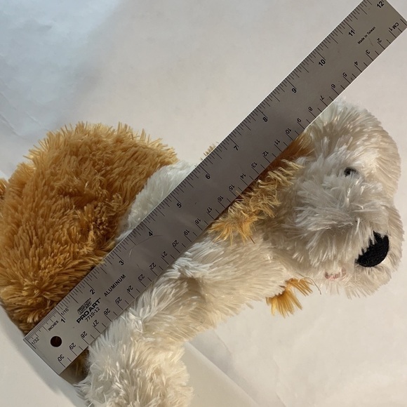 Fiesta White Tan Snuggly Soft Puppy Dog Plush - Picture 13 of 14